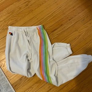 Aviator Nation x Bandier Rare White Sweatpants size small